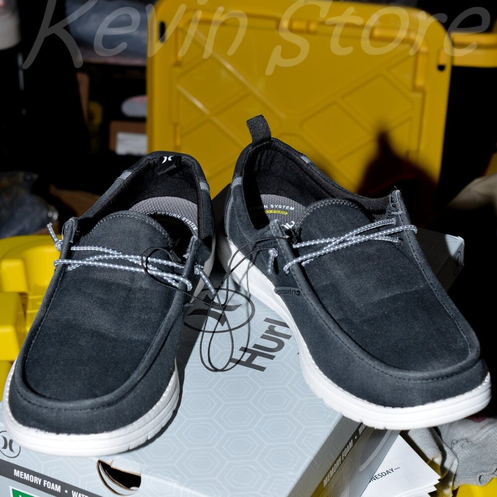 Hurley Black and White Loafers